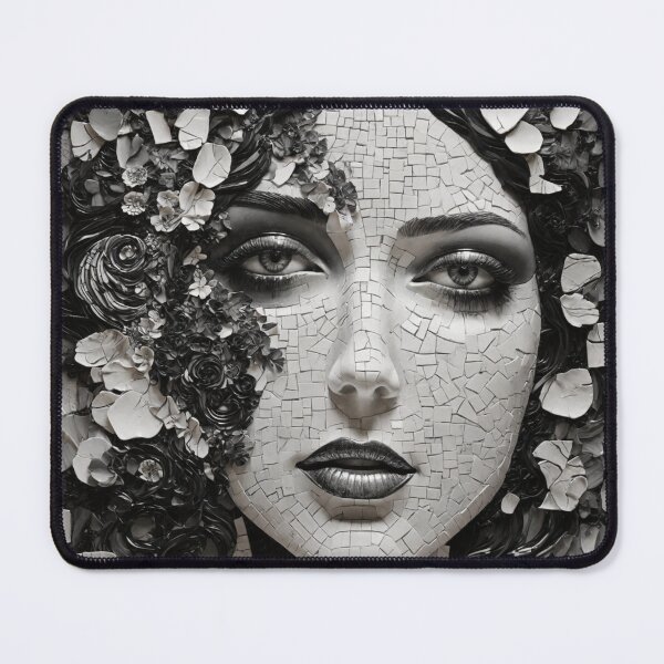 Item preview, Black and White Mosaic Art designed and sold by Sadia Jannat.