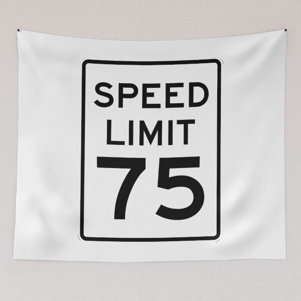 Item preview, Traffic sign speed limit, 75 designed and sold by Numbers-Art.