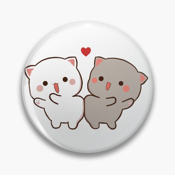 Item preview, Mochi Peach goma cat love  designed and sold by ThePurplePrints.
