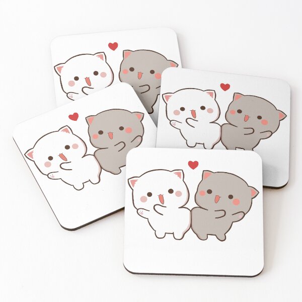 Item preview, Mochi Peach goma cat love  designed and sold by ThePurplePrints.
