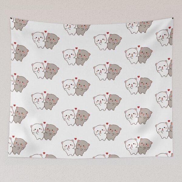 Item preview, Mochi Peach goma cat love  designed and sold by ThePurplePrints.
