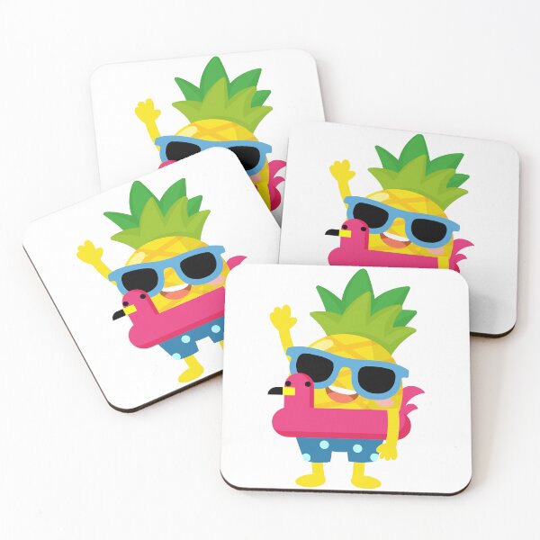 Item preview, Summer Pineapple swim beach colorful rubber rings designed and sold by NoeySmiley55.