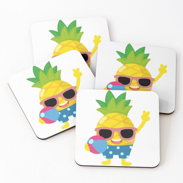 Item preview, Summer Pineapple ball beach, funny fruit hello summer designed and sold by NoeySmiley55.