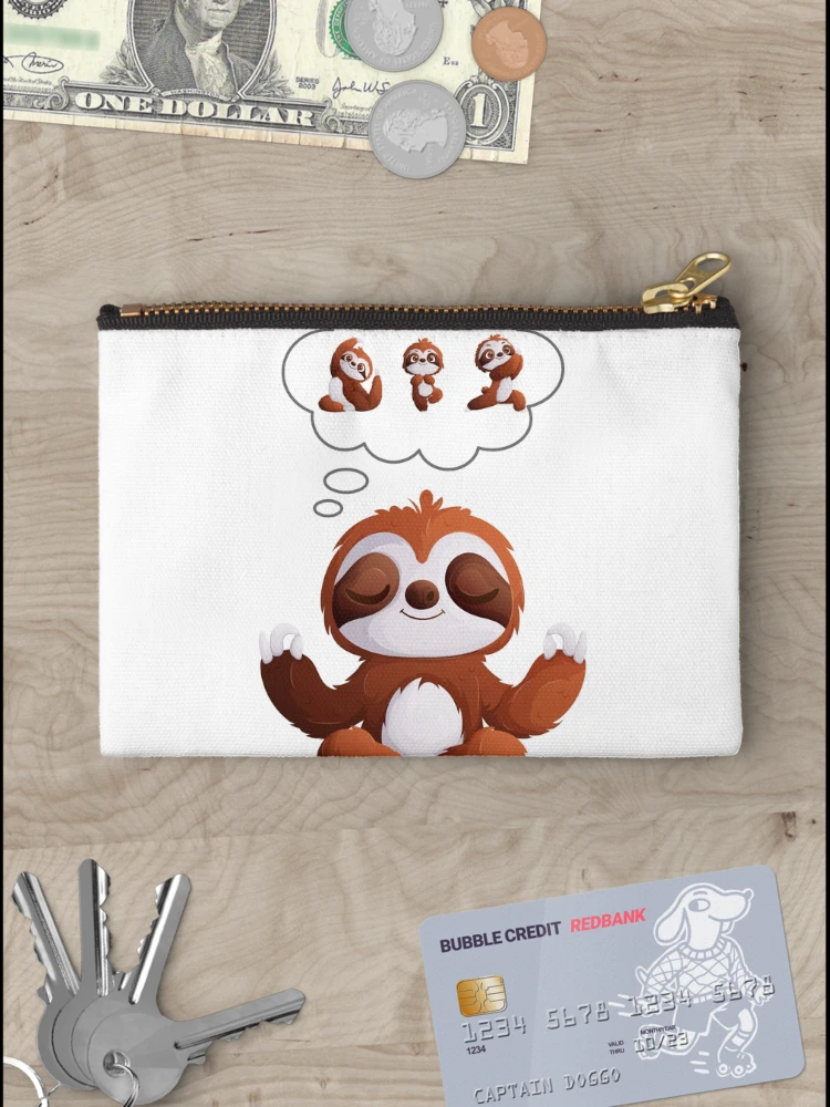 Thumbnail 3 of 4, Zipper Pouch, sloth stack designed and sold by Nice En.
