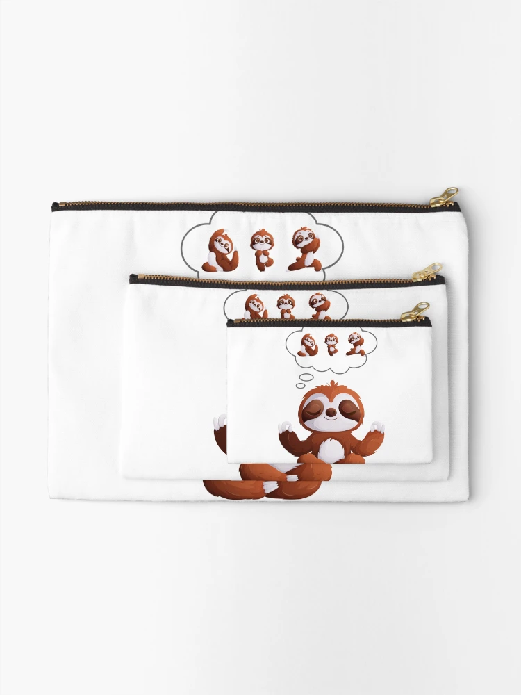 Thumbnail 2 of 4, Zipper Pouch, sloth stack designed and sold by Nice En.