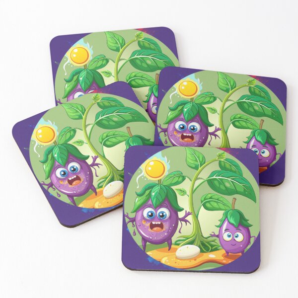 Item preview, "KID VEG" NO  GMO EGG PLANTS "JULIET THOMAS ACMEGIFTS" designed and sold by Juliet  Thomas.