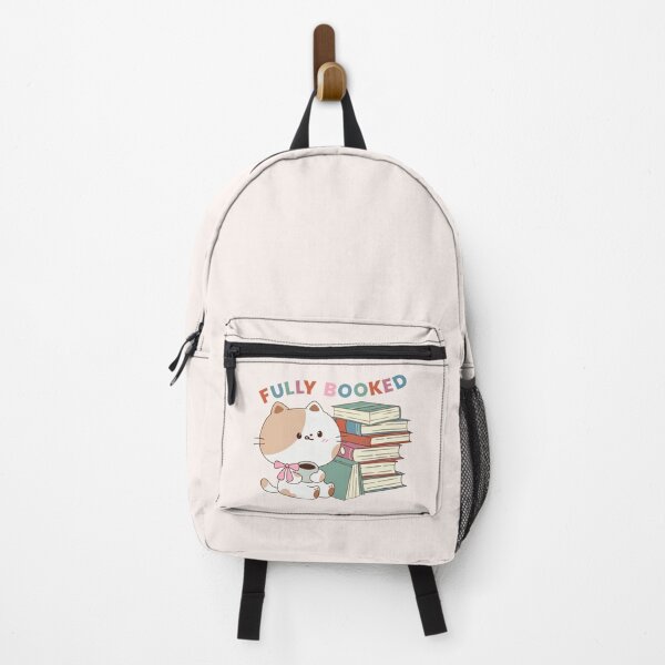 Item preview, Fully Booked | Cute Coquette Cat with a Pile of Books designed and sold by Kimochi-Shop.