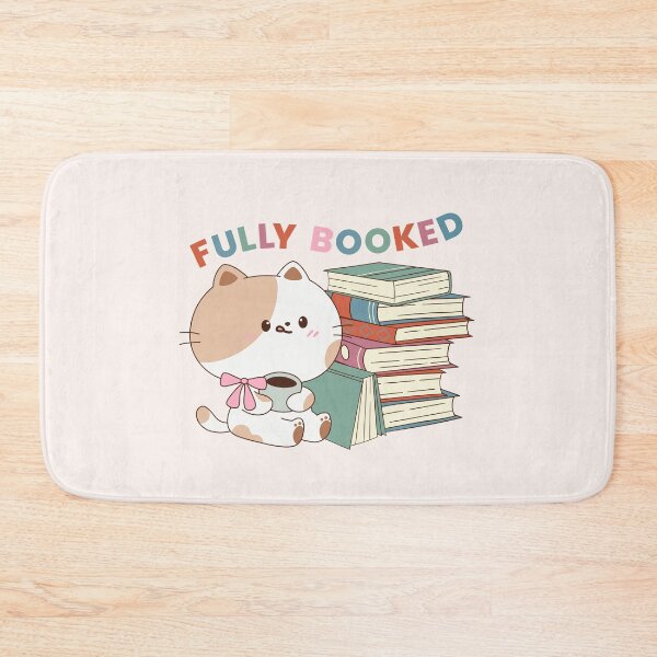 Item preview, Fully Booked | Cute Coquette Cat with a Pile of Books designed and sold by Kimochi-Shop.