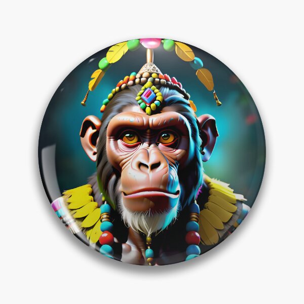 Item preview, Native Monkey Warrior Chief designed and sold by TheArtOfPat.