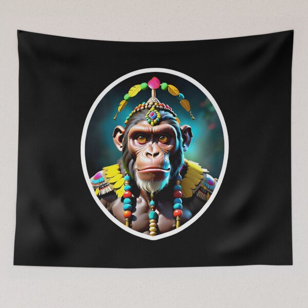 Item preview, Native Monkey Warrior Chief designed and sold by TheArtOfPat.