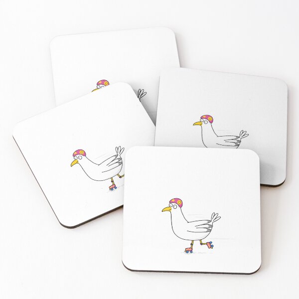 Item preview, You Go Gull - Skating Roller Derby Seagull!  designed and sold by JotsandJoy.