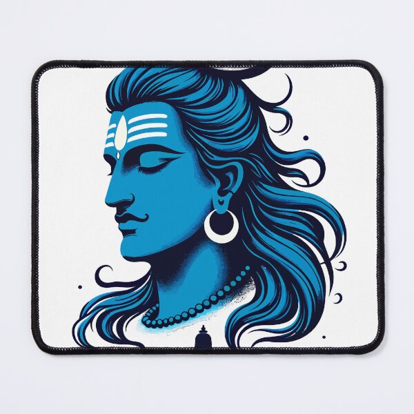 Item preview, Lord Shiva Face Blue designed and sold by CyberWindow.
