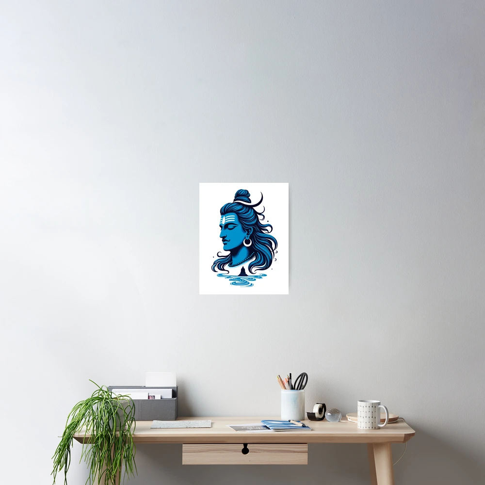 Lord Shiva Face Blue