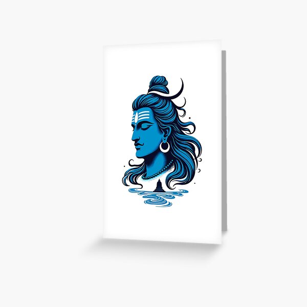 Item preview, Lord Shiva Face Blue designed and sold by CyberYogi.