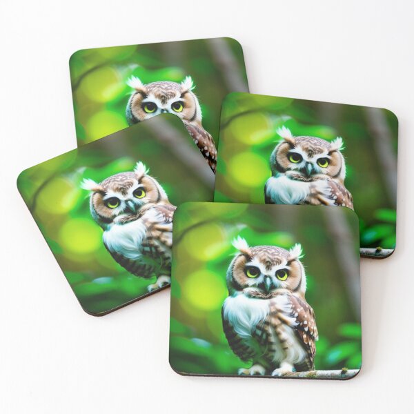 Item preview, Mystical Guardian Enchanted Owl In Green Foliage designed and sold by EnchantedVista.