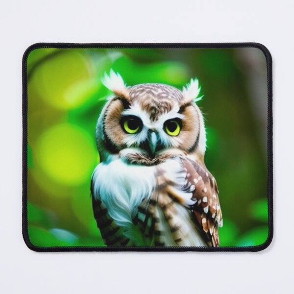 Item preview, Mystical Guardian Enchanted Owl In Green Foliage designed and sold by EnchantedVista.