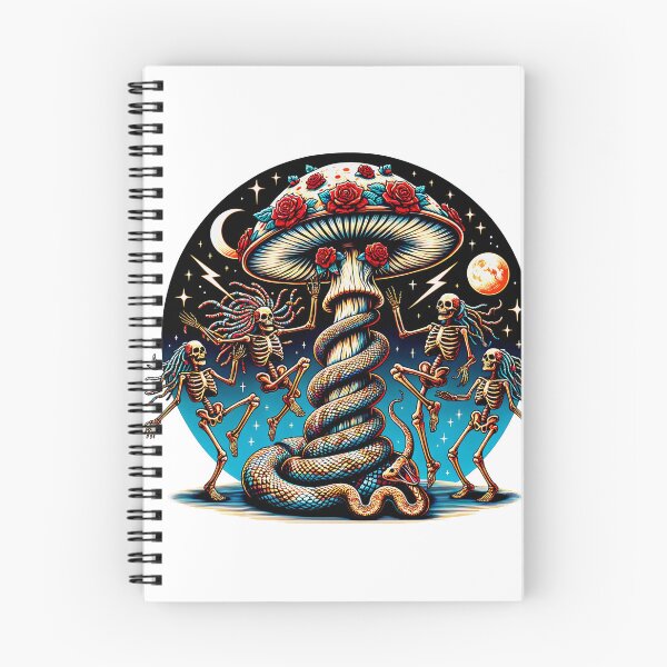 Item preview, Dreadhead Skulls Trippin' Around the Giant Shroom designed and sold by HippieFarms11.