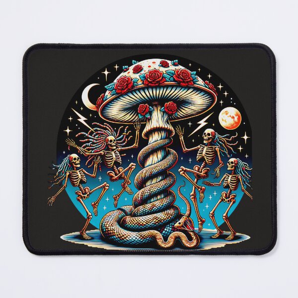 Item preview, Dreadhead Skulls Trippin' Around the Giant Shroom designed and sold by HippieFarms11.