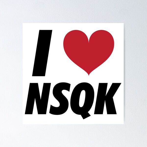 Item preview, I LOVE <3 NSQK (black) designed and sold by brizzle321d.