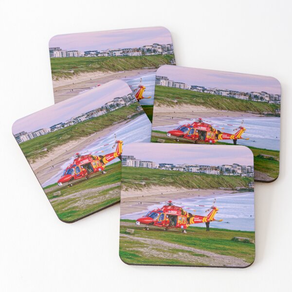 Item preview, Fistral Beach Air Ambulance  designed and sold by Alisonchambers2.