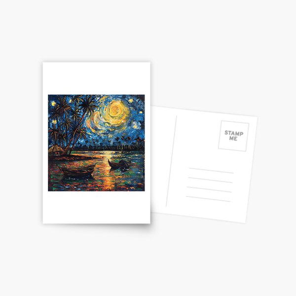Aperçu de l'œuvre Kochi, Kerala inspiré par Van Gogh créée et vendue par Animekalpana.