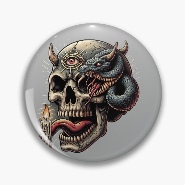 Item preview, A Skull and Serpent: Unveiling Evil Power and the Third Eye designed and sold by q10mark.