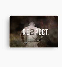 New York Yankee Derek Jeter Respect Print Canvas Print