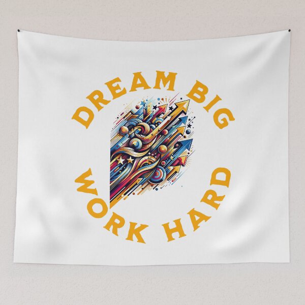 Item preview, Dream Big, Work Hard designed and sold by Buyfastcart.