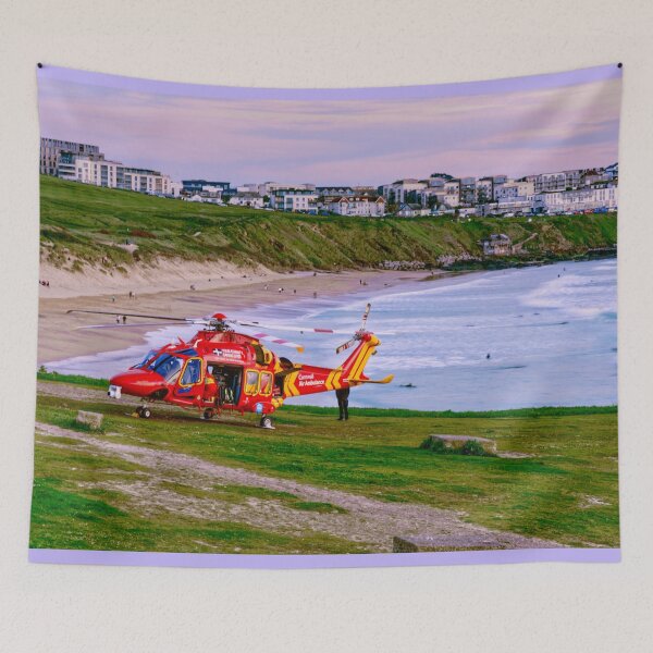 Item preview, Fistral Beach Air Ambulance  designed and sold by Alisonchambers2.