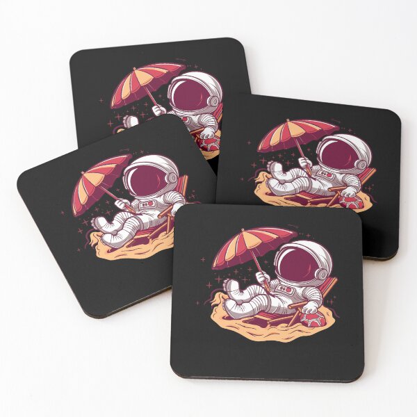 Item preview, Astronaut Relaxing on Lounge Chair Under Umbrella - Seeking Escape from Heat on Another Planet designed and sold by BNCH44.