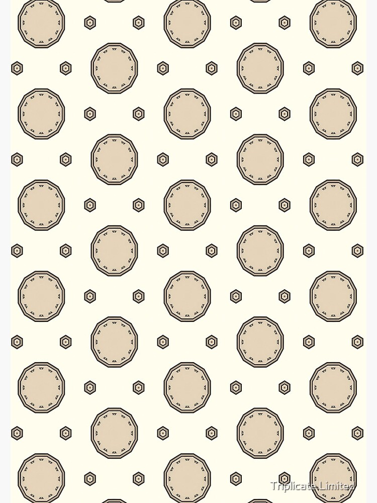Thumbnail 3 of 3, Journal, Geometric Boho Blue Tetradecagon and Hexagons designed and sold by prandski.