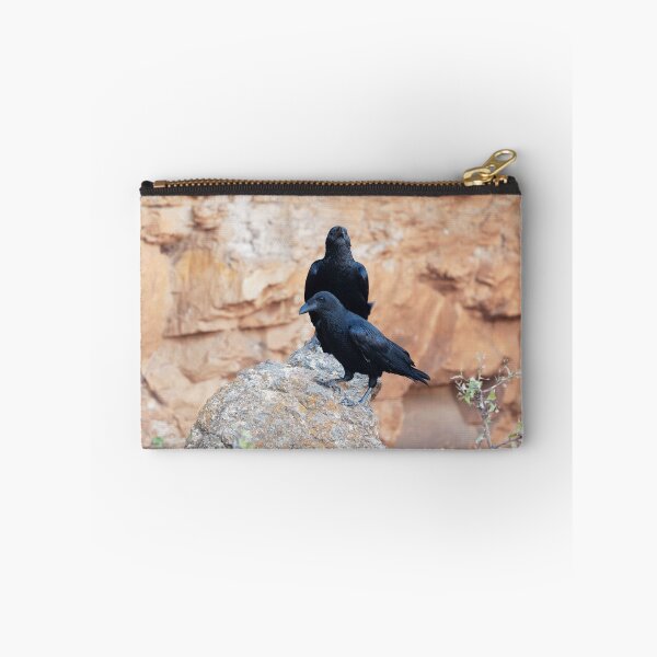 Item preview, A pair of Fan-tailed ravens (Corvus rhipidurus) on a rock, designed and sold by Zosimus.