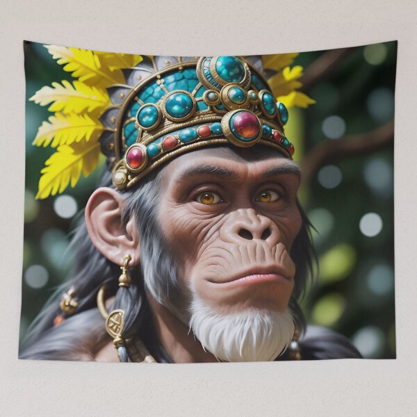 Item preview, Native Monkey Warrior Chief designed and sold by TheArtOfPat.