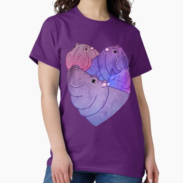 Vista previa del artículo con la obra «Hipopótamos del corazón», diseñado y vendido por Hippopottermiss.