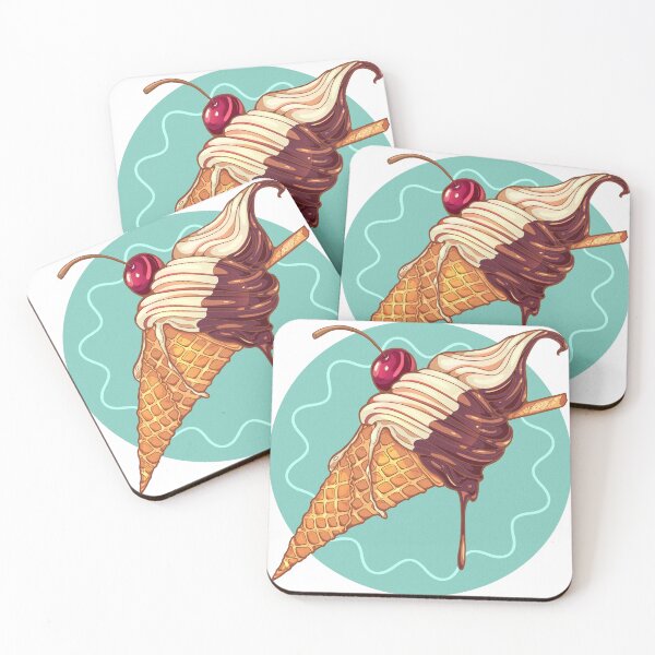 Item preview, Ice cream cone with a cherry on top designed and sold by Miska-art.