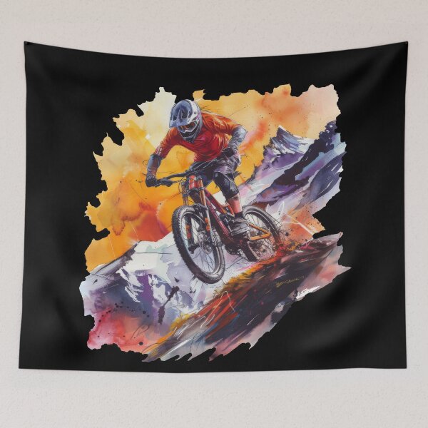 Item preview, mountain biker - MTB designed and sold by FlowersColorful.