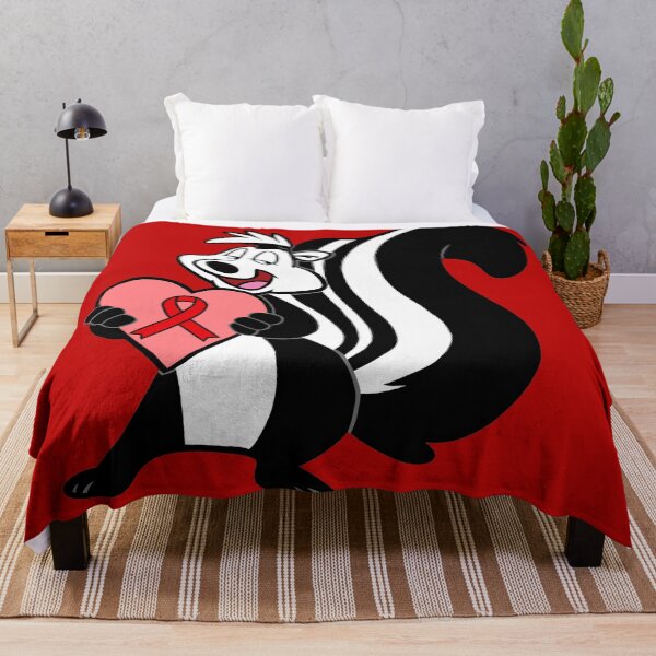 Item preview, Skunk Holding Awareness Ribbon Heart (Red) designed and sold by CaitlynConnor.