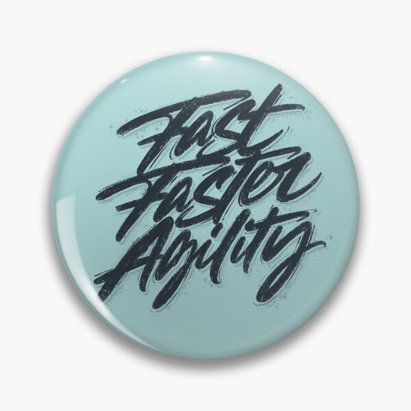 Item preview, Fast Faster Agility Hand Lettering designed and sold by JustPawsome.