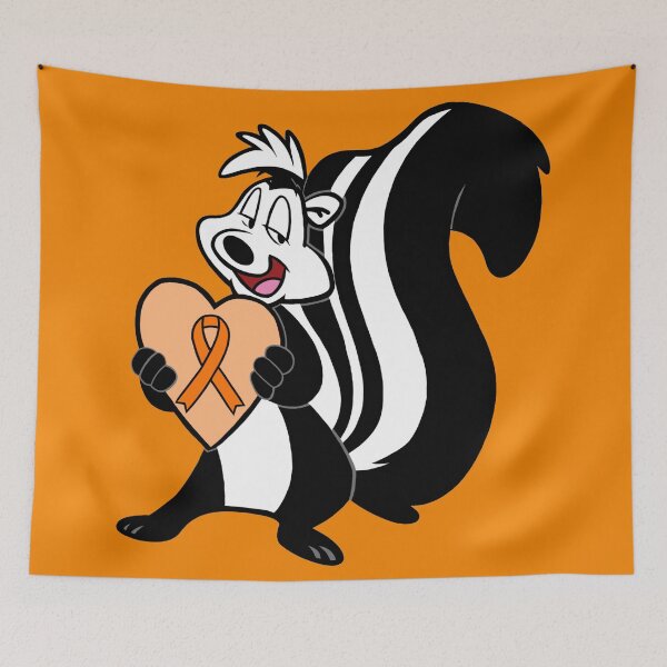 Item preview, Skunk Holding Awareness Ribbon Heart (Orange) designed and sold by CaitlynConnor.