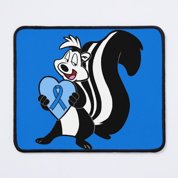 Item preview, Skunk Holding Awareness Ribbon Heart (Blue) designed and sold by CaitlynConnor.