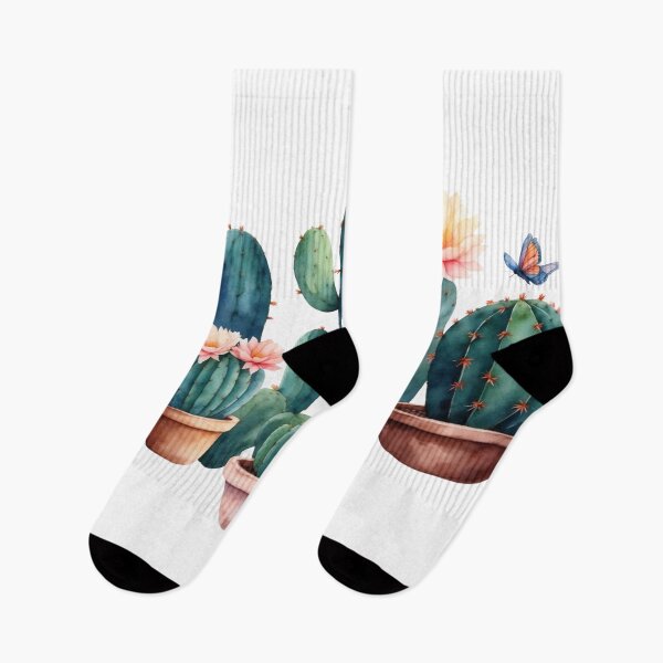 Item preview, cute cactus, flower, bird, water color designed and sold by RoseAIArtRhythm.