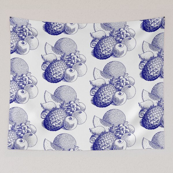 Item preview, Fruit in Blue designed and sold by DoodleDashCollective.