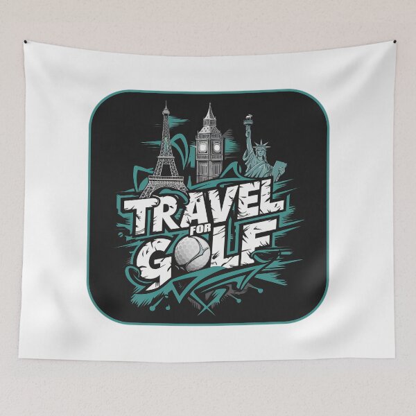 Item preview, Travel saying vintage retro travel sticker: Minimalist Travel for Golf design for adventurers and travelers designed and sold by pod24.
