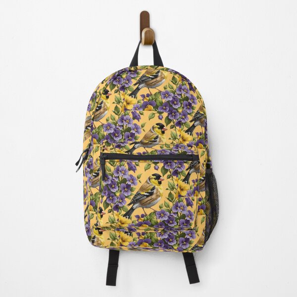 Item preview, A New Jersey Eastern Goldfinch Surrounded By Common Violet Flowers 3 designed and sold by taiche.