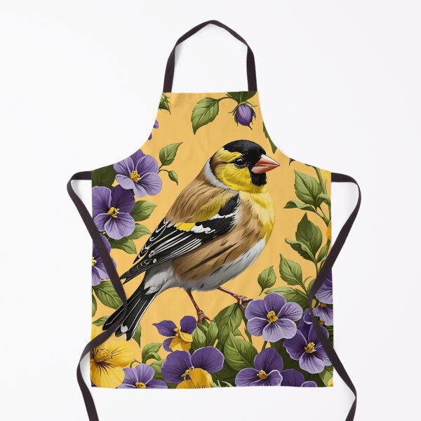Item preview, A New Jersey Eastern Goldfinch Surrounded By Common Violet Flowers 3 designed and sold by taiche.