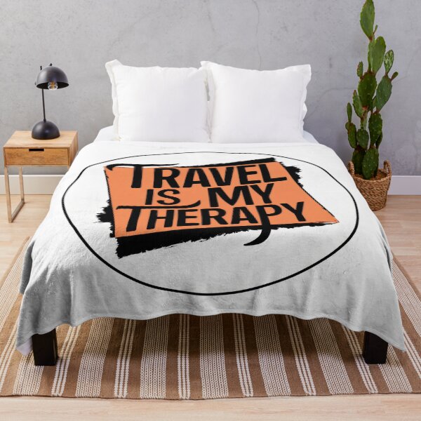 Item preview, Vintage Retro Travel Poster: Minimalist "Travel is my Therapy" Design for Travelers and Adventurers designed and sold by pod24.