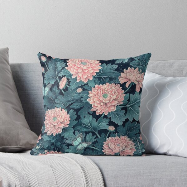 Artikelvorschau, Rosa Chrysanthemen-Muster entworfen und verkauft von NicolasGlowArt.