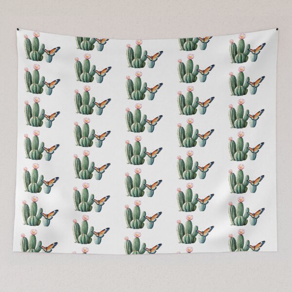 Aperçu de l'œuvre Cactus mignon, papillon créée et vendue par RoseAIArtRhythm.