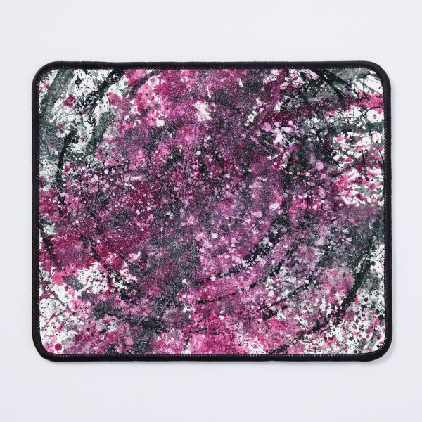 Item preview, The Spiritual Energy Within #502 Original Hand-painted Abstract Painting Detail 1 In Magenta Pink Black Jewel Tones Inspired By Cosmic Nebula Supernova Starburst Universe Interstellar Space Spiral Art designed and sold by Rainbow Artist Orlando L.