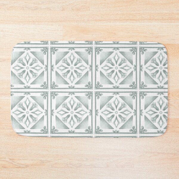 Item preview, Green,Grey mosaic tiles,Mediterranean tiles  designed and sold by MariaMarinova.